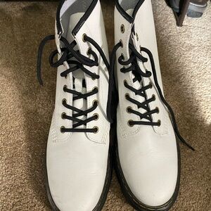 So white Doc Marten Boots